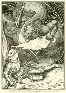 La lotta con Apollyon (incisione)