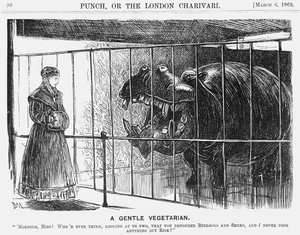 Un gentile vegetariano, 1869 da George du Maurier
