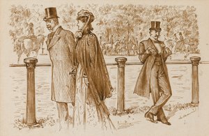 En Passant: Quello è Bounderson, vero? Avrebbe dovuto essere annegato da cucciolo!, Punch Magazine, 23 luglio 1892 da George du Maurier