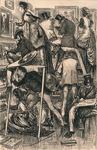 Giornata di Vernice alla Royal Academy da George du Maurier