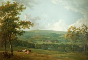 Vista lontana di Towneley Hall, c.1777