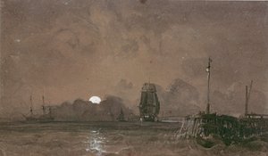 Porto di Sunderland: Chiaro di luna, XIX secolo