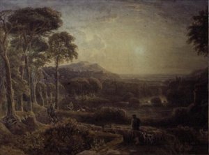 Paesaggio al tramonto da George the Younger Barret