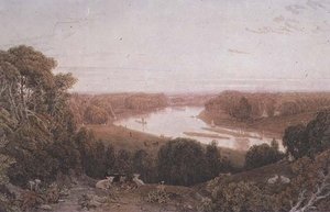 Vista da Richmond Hill, Surrey da George the Younger Barret