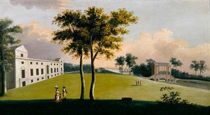 Il fronte sud di Wilton House e il ponte palladiano dell