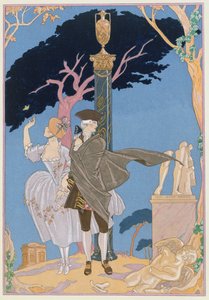 Cuori infranti, statue infrante, illustrazione per 