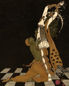 Vaslav Nijinsky e Ida Rubinstein in Schéhérazade da Georges (after) Barbier