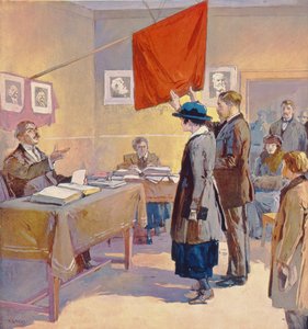 Un Matrimonio Civile in Russia al Tempo della Rivoluzione, c.1923 da Georges (after) Carrey