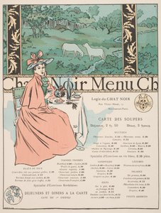 Menu del Chat Noir da Georges Auriol