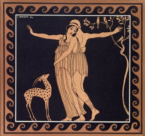 Scena di balletto con Tamara Karsavina 1914 da Georges Barbier
