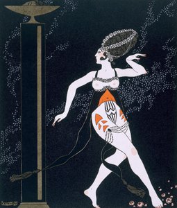Scena di balletto con Tamara Karsavina (1885-1978) 1914 da Georges Barbier