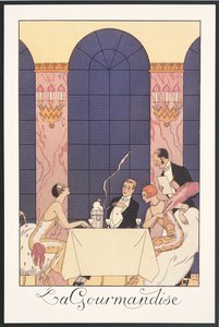 Falbalas et Fanfreluches, Almanacco per il 1925: "La golosità", di George Barbier, stampa