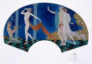 Disegno di ventaglio da Georges Barbier