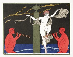 Illustrazione da Les Chansons de Bilitis, di Pierre Louys, pub. 1922 da Georges Barbier