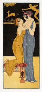 La Desir, illustrazione da Les Chansons de Bilitis, di Pierre Louys, pub. 1922 da Georges Barbier