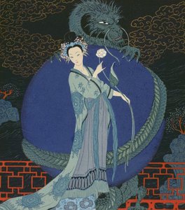 Signora con un drago da Georges Barbier