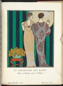 Le Conseiller des Dames - Abito e Mantello per il Teatro da Georges Barbier