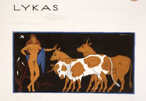Lykas, illustrazione da Les Chansons de Bilitis, di Pierre Louys, pub. 1922 da Georges Barbier