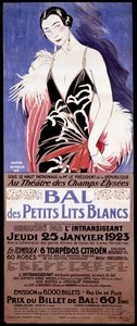 Poster "Au Theatre des Champs-Elysees - Le bal des petits lits blanc" da Georges Barbier