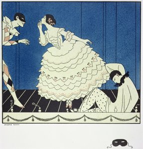 Tamara Karsavina come Colombina, Vaslav Nijinsky come Arlecchino e Adolph Bolm come Pierrot in 