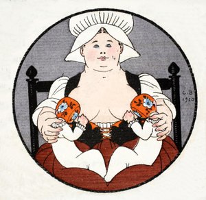 La Balia con gemelli da Georges Barbier
