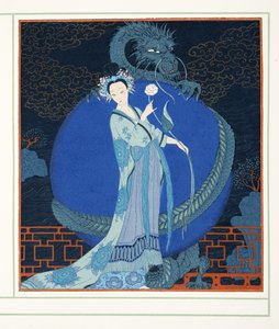 Turandot principessa di Cina, da Personaggi della Commedia, pub. 1922 da Georges Barbier