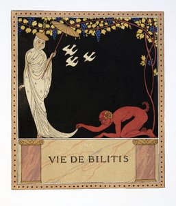 Vita di Bilitis, illustrazione da Les Chansons de Bilitis, di Pierre Louys, pub. 1922 da Georges Barbier