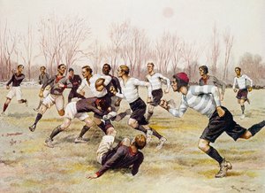 Partita di rugby, campionato al Parc de Saint Cloud, calendario sportivo, febbraio