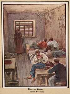 Nella Cheka; da Histoire des Soviets, pub. 1922 da Georges Carrey