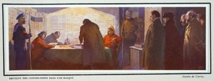 Dentro una cassaforte durante la Rivoluzione, da Histoire des Soviets, pub. 1922 da Georges Carrey
