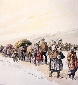 Folle affamate che lasciano la loro patria, c.1924 da Georges Carrey