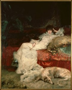 Sarah Bernhardt / Dipinto di G. Clairin da Georges Clairin