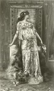 Sarah Bernhardt come Cleopatra da Georges Clairin