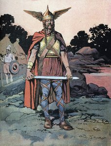 Ritratto di Vercingetorige (ca. 80-46 a.C.) guerriero e capo gallico della tribù degli Arverni da Georges Conrad