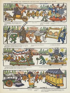 Processione delle istituzioni repubblicane. Illustrazione per Le Rire