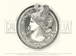 Gallia, design per un cammeo dello scultore francese Emile Soldi da Georges Ernest Profit