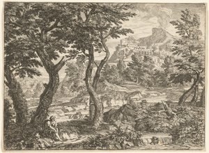 Paesaggio con viaggiatore che riposa da Georges Focus
