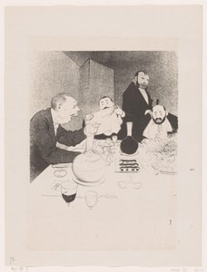 Uomini a tavola durante una cena da Georges Hermann Rene Paul