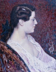 Donna con seni nudi