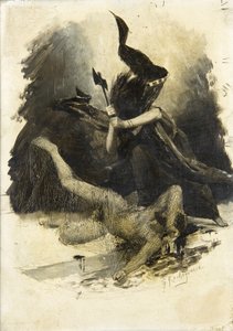 Scena di battaglia antica, c.1880 da Georges Marie Rochegrosse