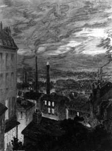 Veduta di Parigi, illustrazione di "Quadri parigini" di Charles Baudelaire