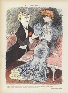 Flirt moderno. Illustrazione per Le Rire