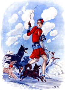 Mascalzone di primavera, la ragazza della mamma in pericolo - illustrazione da la Vie Parisienne