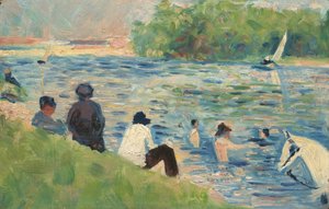 Studio di bagnanti per Bagnanti ad Asnières da Georges Pierre Seurat