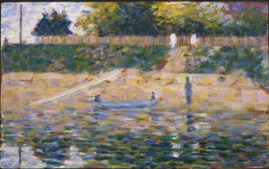 Barche vicino alla spiaggia di Asnieres, ca. 1883 da Georges Pierre Seurat