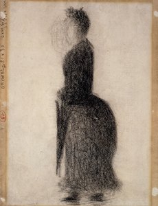 Donna con un parasole, c.1883 da Georges Pierre Seurat