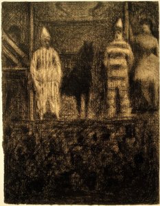 Clown e pony (Una parata) da Georges Seurat