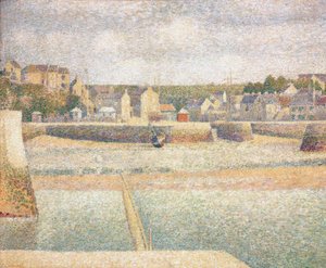 Il porto esterno di Porten-Bessin con la bassa marea da Georges Seurat