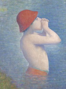 (dettaglio) dei Bagnanti ad Asnières, 1884 da Georges Seurat