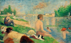 Una Baignade, Asnières (studio finale) da Georges Seurat